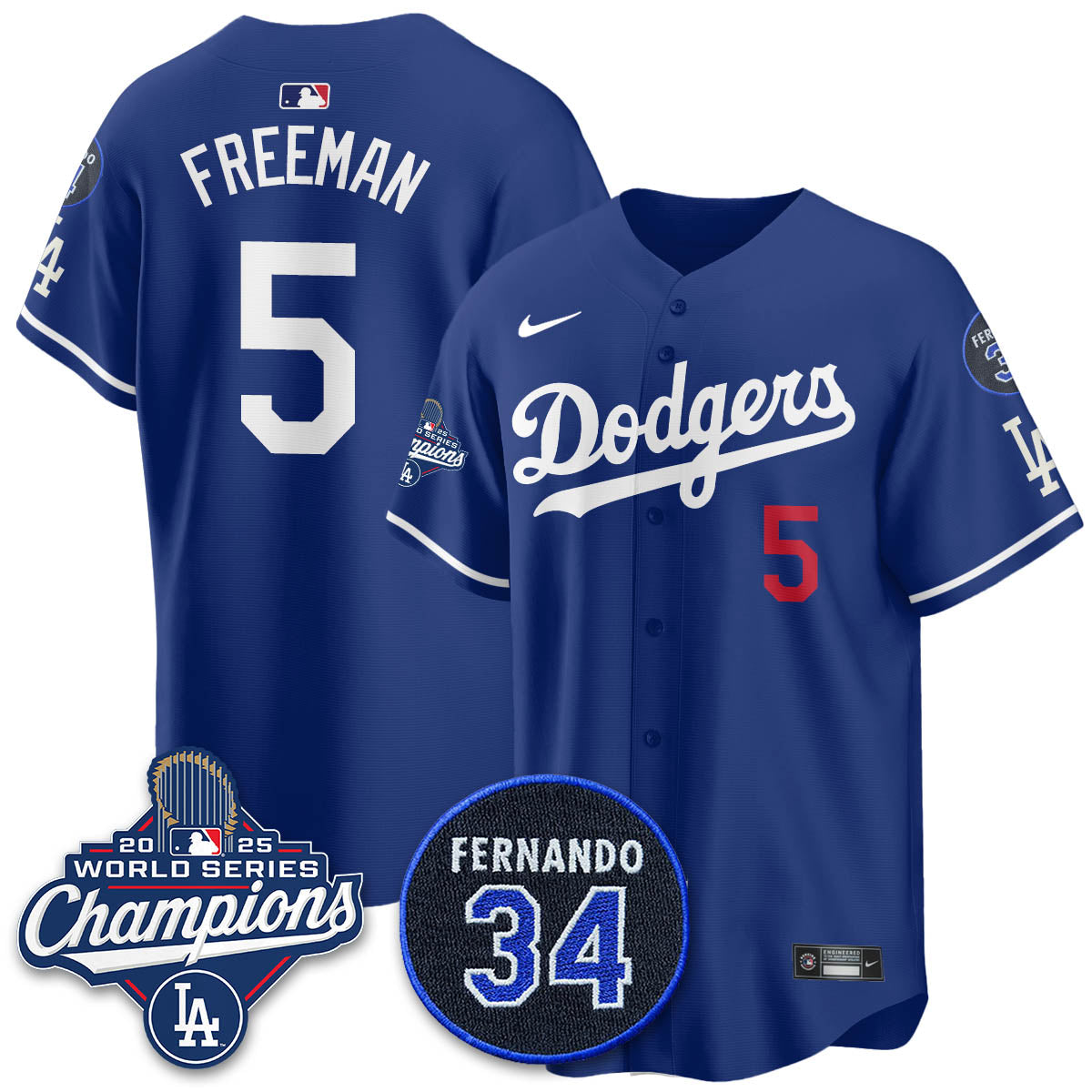 LAD 2025 World Series Champions Jersey - All Stitched