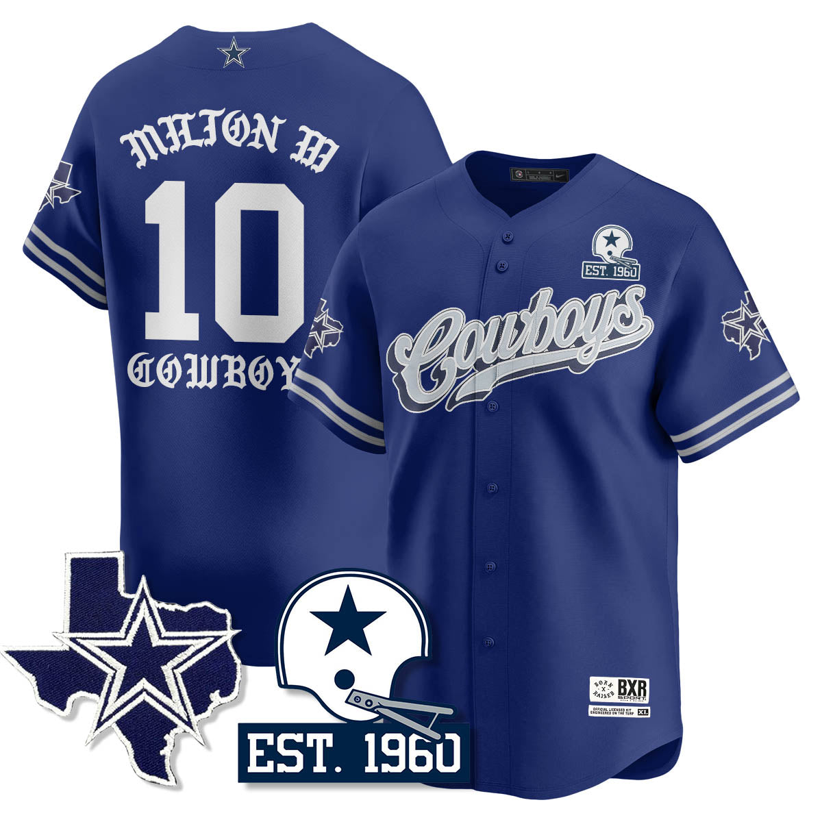 DAL Born x Raised Baseball Jersey - All Stitched