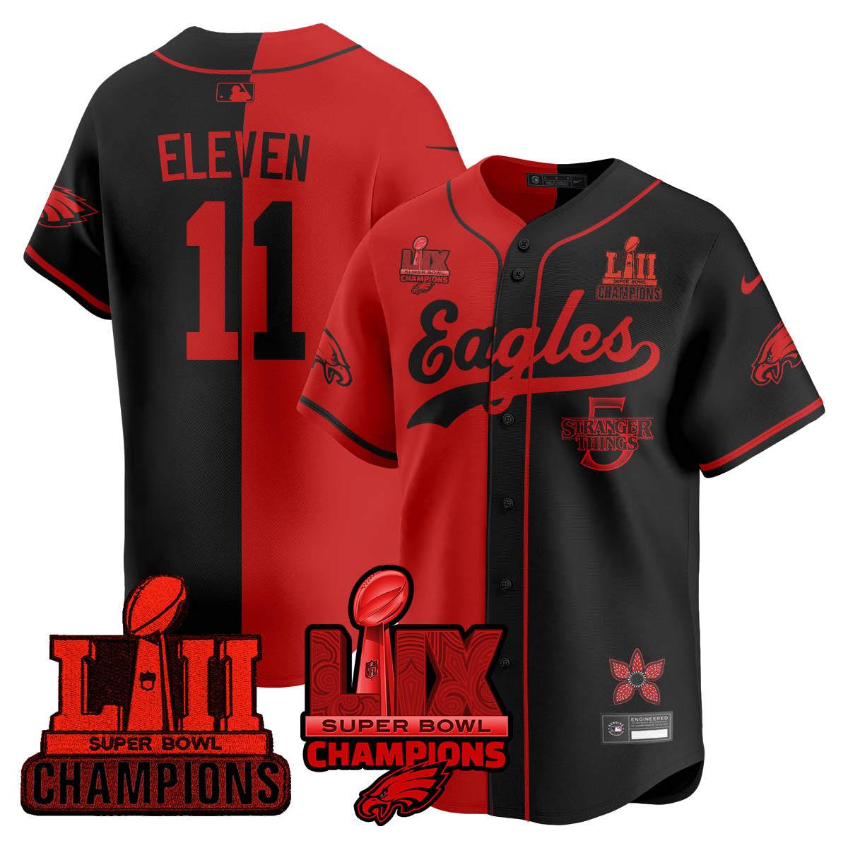 PHI Stranger Things Vapor Limited Baseball Jersey - All Stitched