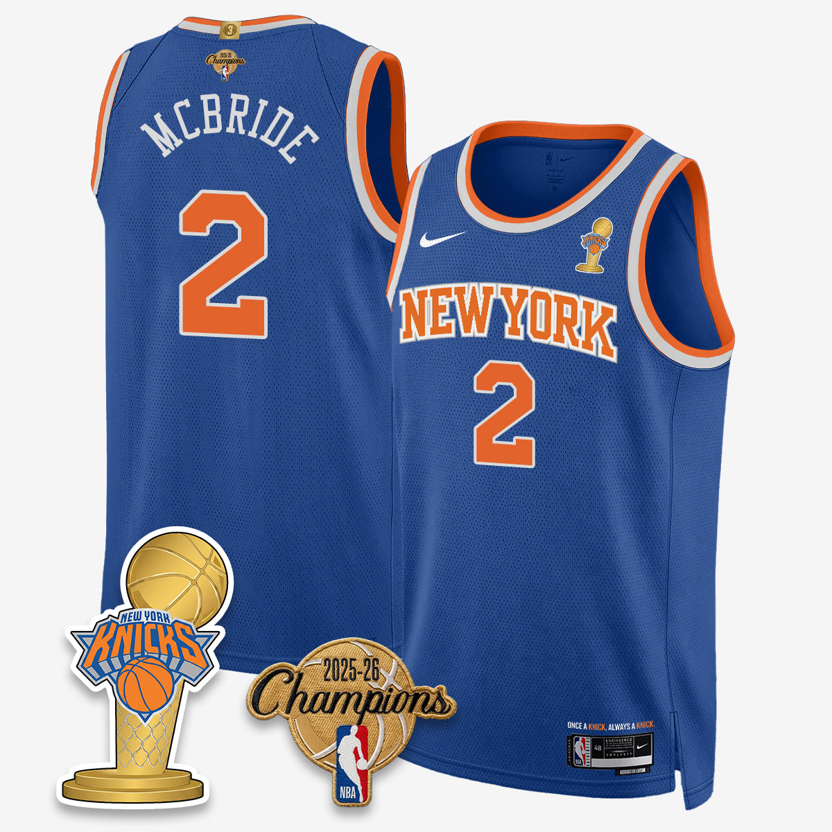 NYK 2026 Basketball Champions Vapor Jersey - Stitched2