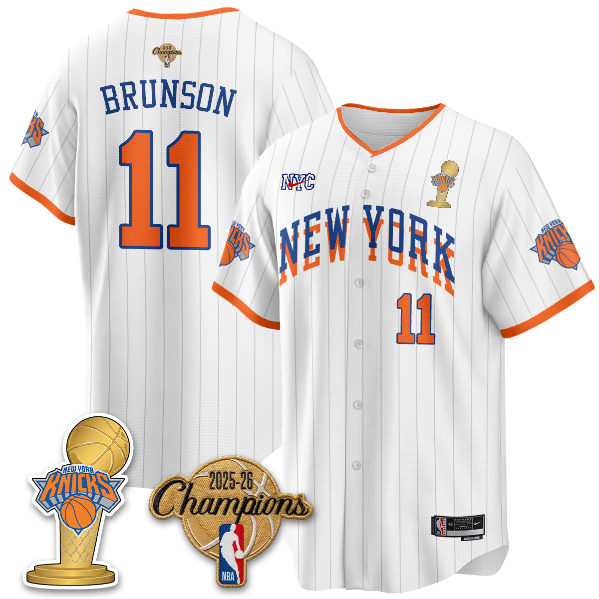NYK 2026 NBA Champions Vapor Jersey - Stitched2