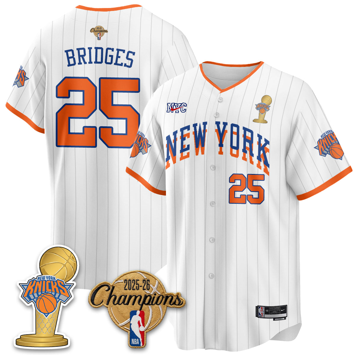 NYK 2026 NBA Champions Vapor Jersey - Stitched2