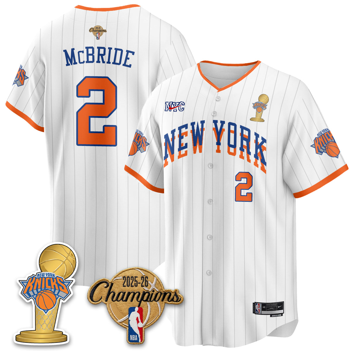 NYK 2026 NBA Champions Vapor Jersey - Stitched2