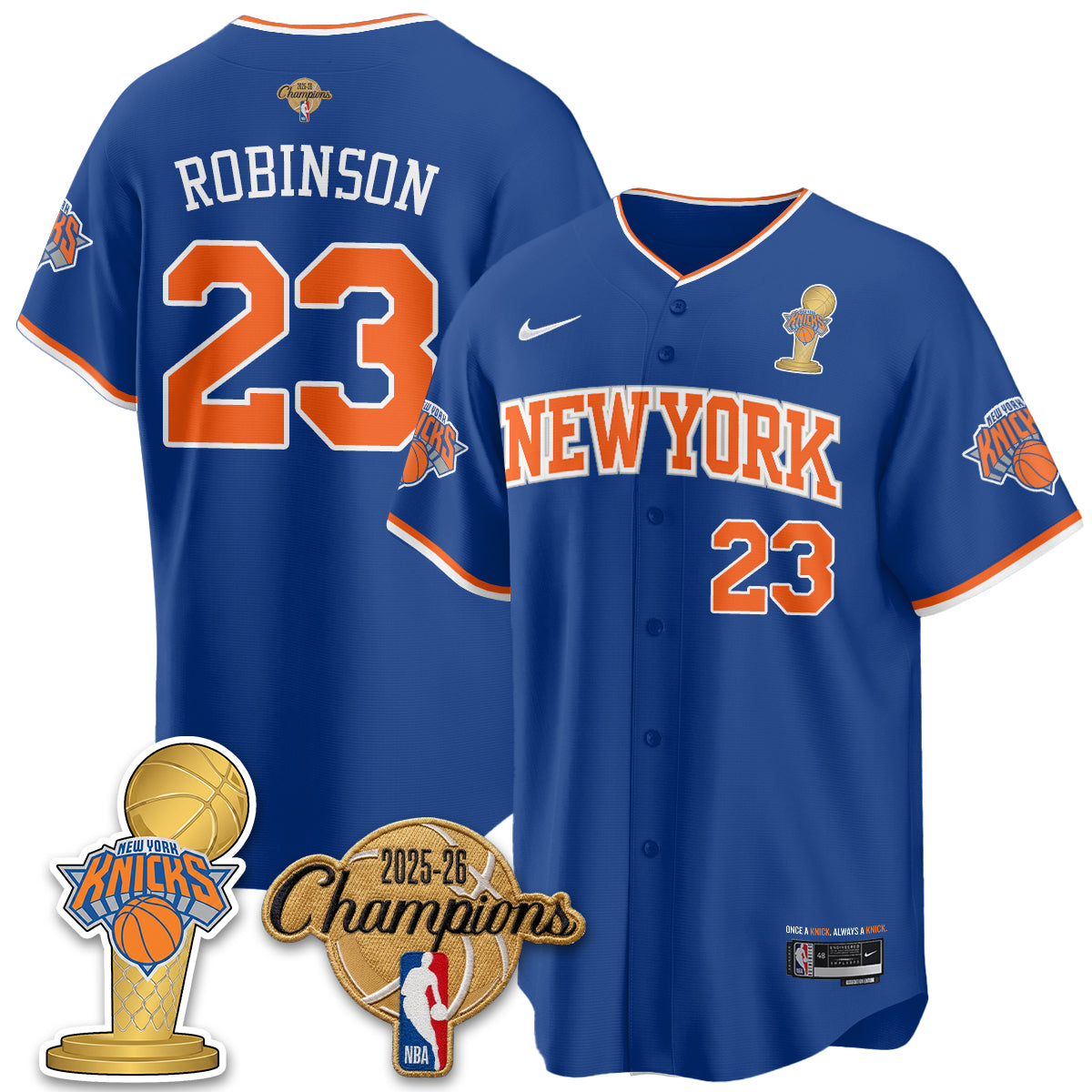 NYK 2026 NBA Champions Vapor Jersey - Stitched2