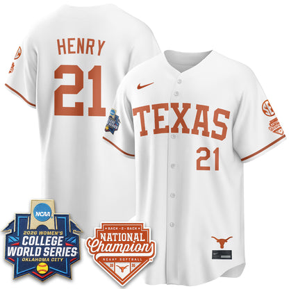 TEX Softball 2026 World Series (WCWS) Vapor Premier Limited Jersey - B2B Champs - All Stitched