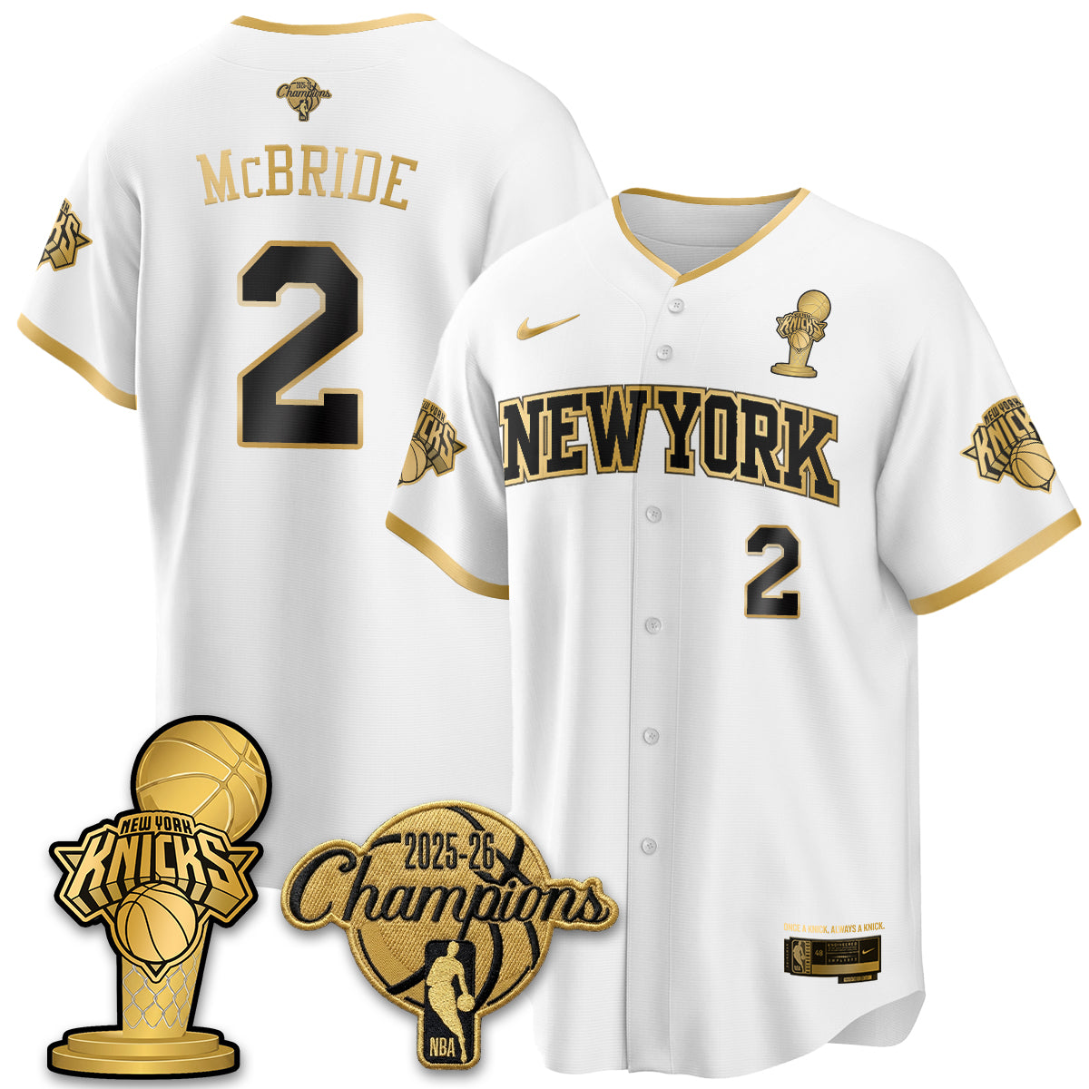 NYK 2026 NBA Champions Vapor Jersey - Stitched2