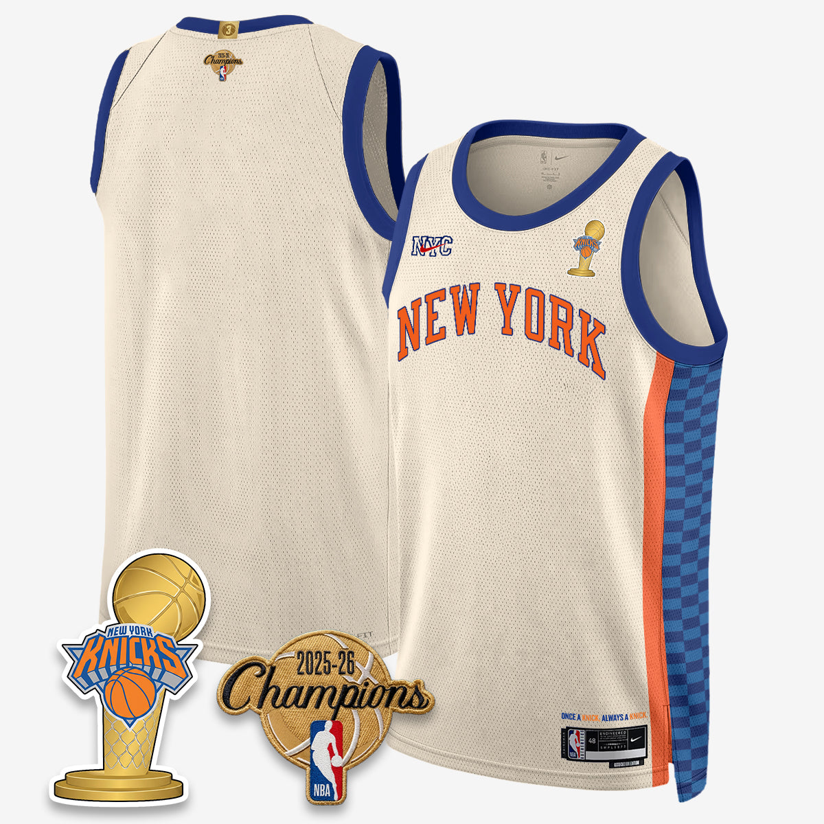 NYK 2026 Basketball Champions Vapor Jersey - Stitched2