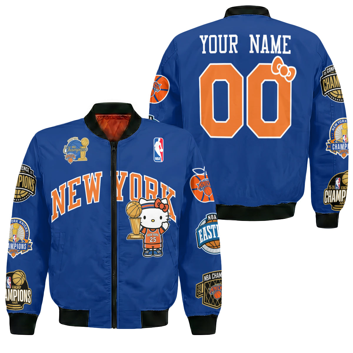 NYK 2026 NBA Finals Champions Limited Edition Custom Bomber Jacket V3- Printed