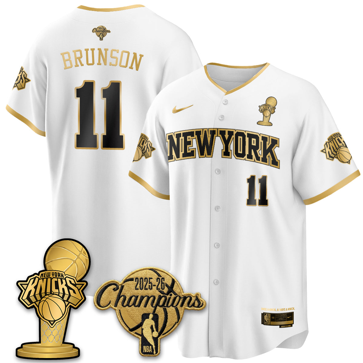 NYK 2026 NBA Champions Vapor Jersey - Stitched2