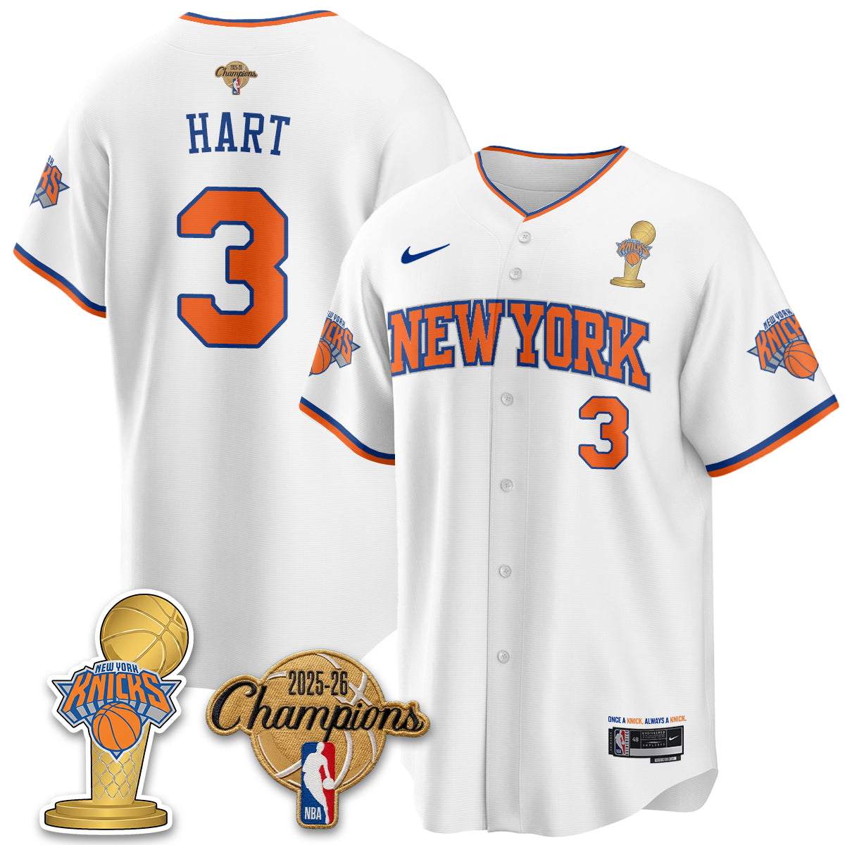 NYK 2026 NBA Champions Vapor Jersey - Stitched2