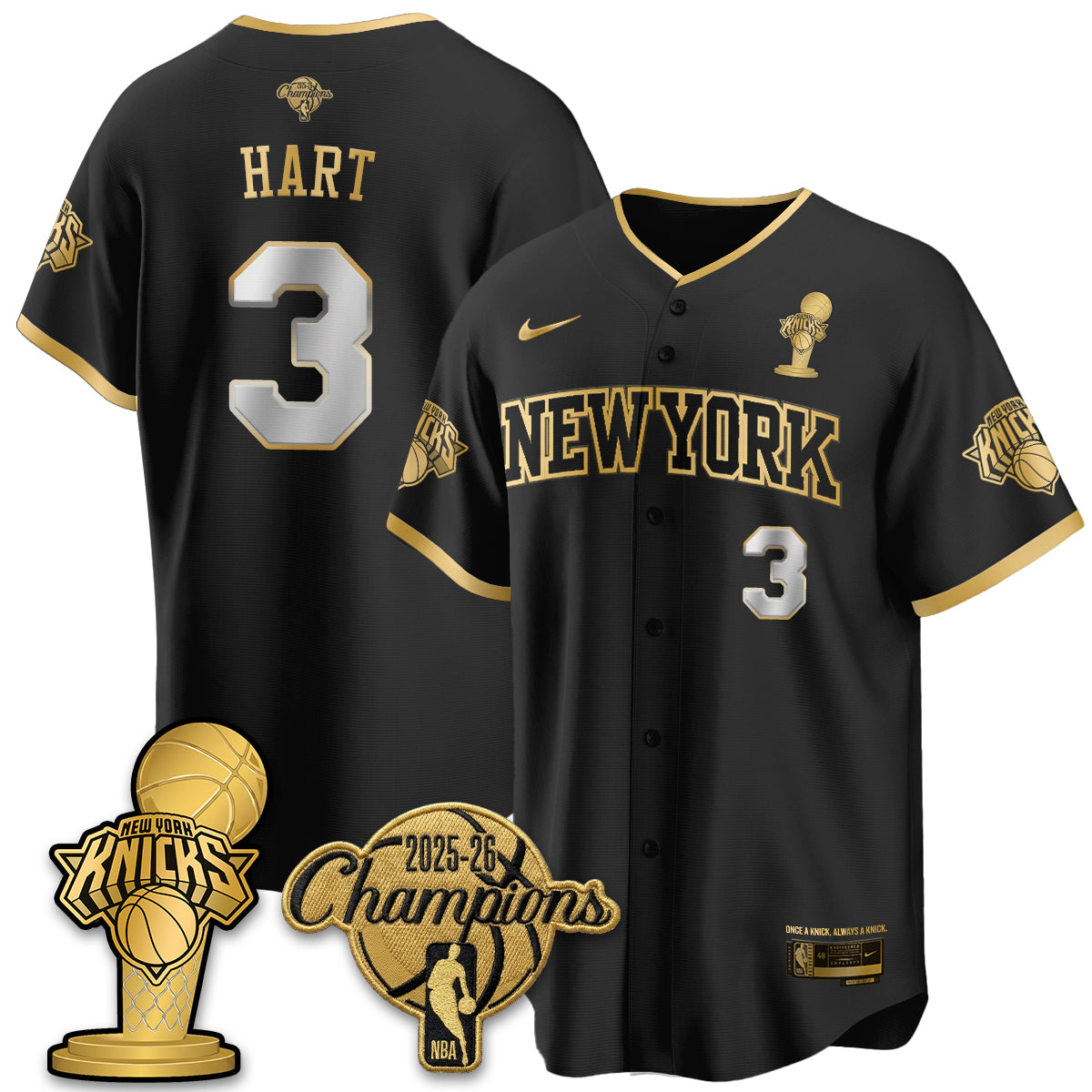 NYK 2026 NBA Champions Vapor Jersey - Stitched2