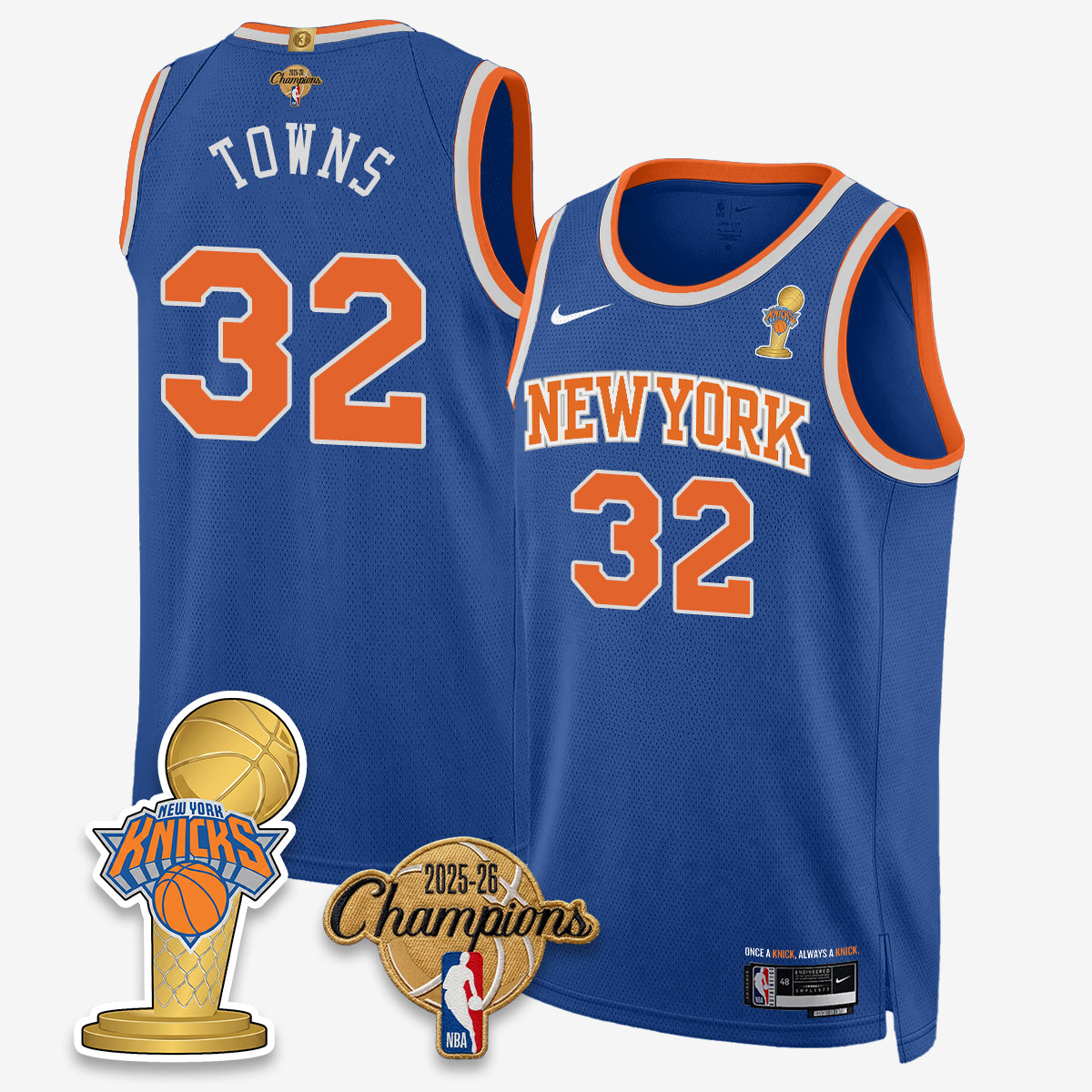 NYK 2026 Basketball Champions Vapor Jersey - Stitched2