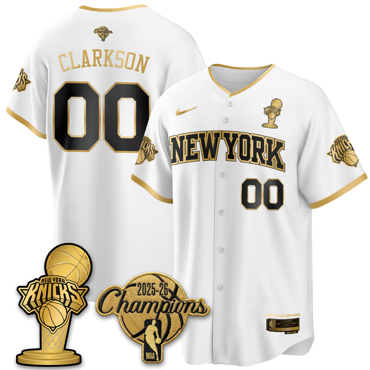 NYK 2026 NBA Champions Vapor Jersey - Stitched2