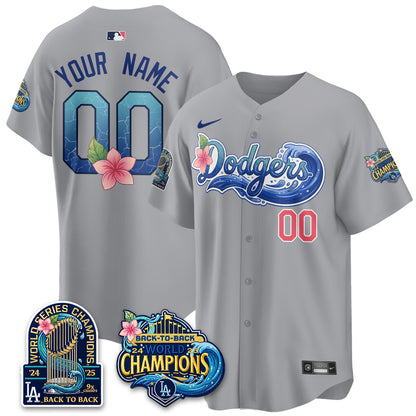 LAD Blue Aloha Paradise Jersey Vapor Limited Custom Jersey - All Stitched