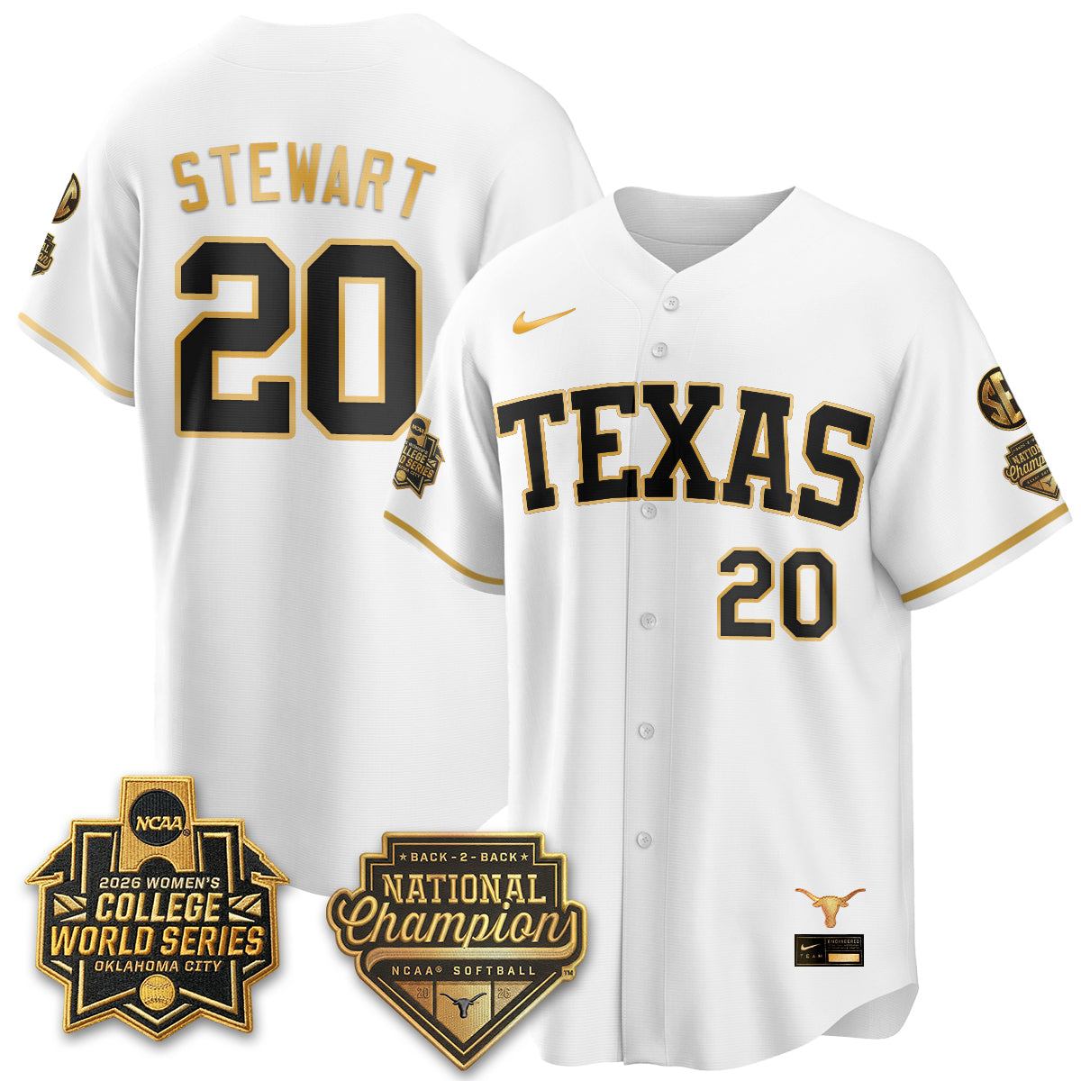 TEX Softball 2026 World Series (WCWS) Vapor Premier Limited Jersey - B2B Champs - All Stitched