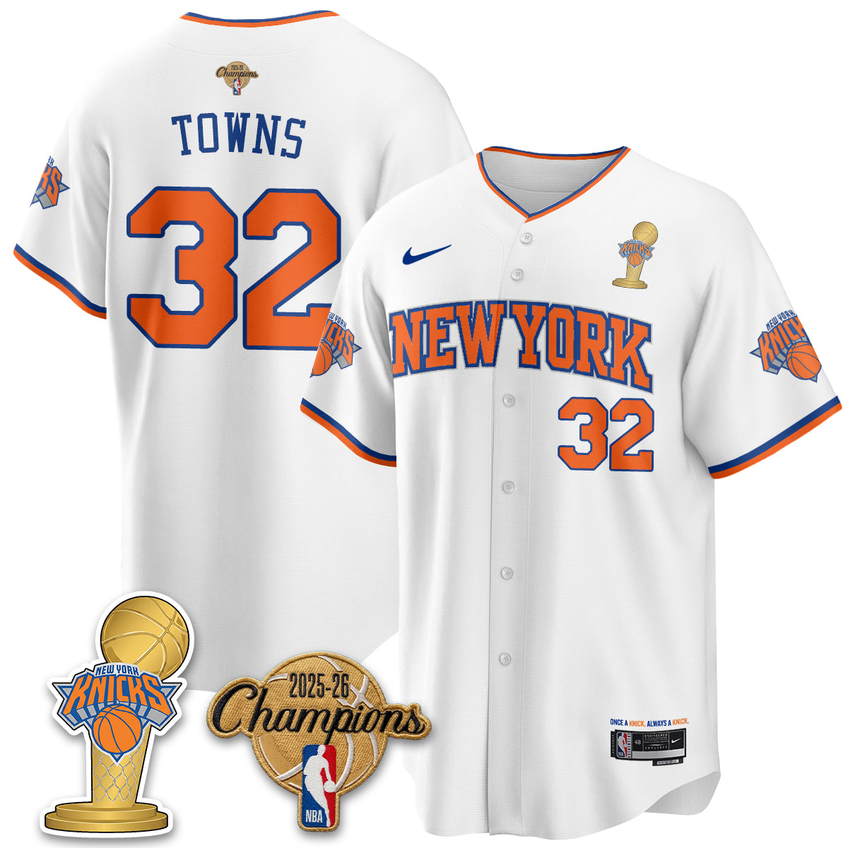 NYK 2026 NBA Champions Vapor Jersey - Stitched2