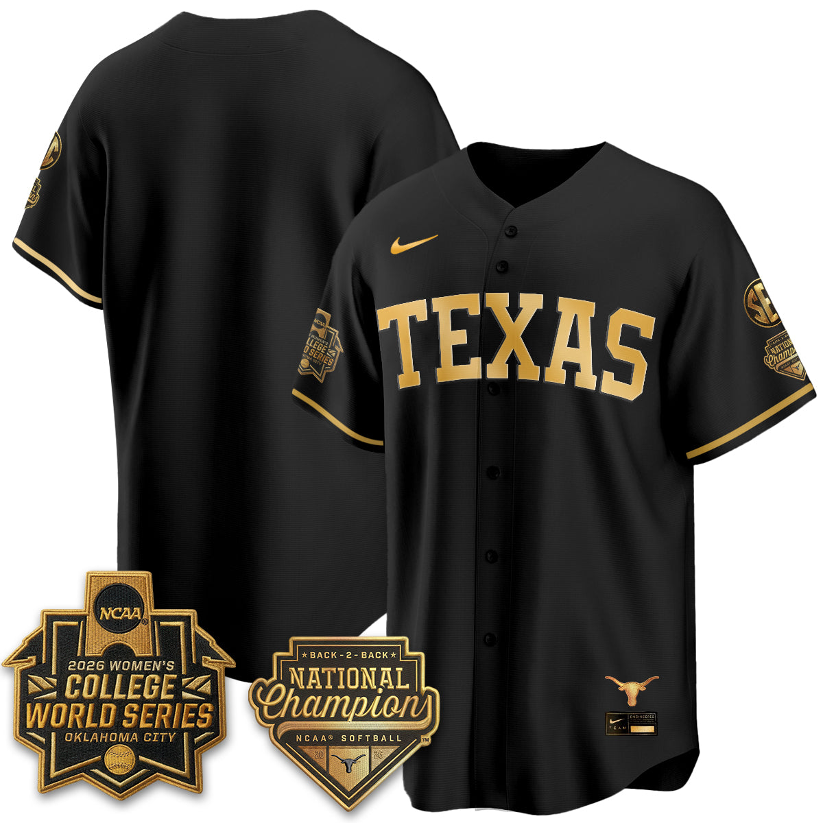 TEX Softball 2026 World Series (WCWS) Vapor Premier Limited Jersey - B2B Champs - All Stitched