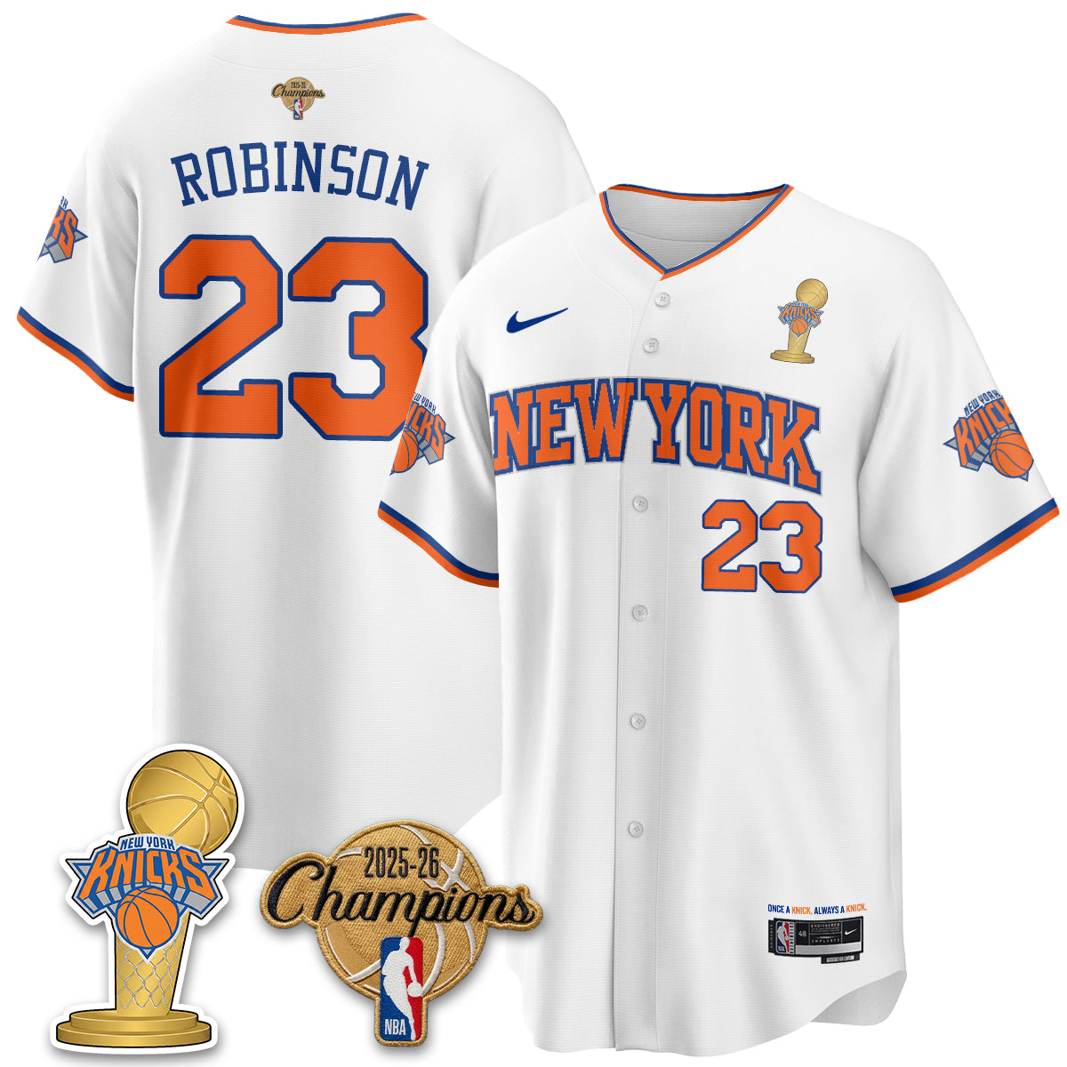 NYK 2026 NBA Champions Vapor Jersey - Stitched2