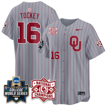 OU 2026 NCAA Baseball College World Series Champions Vapor Jersey - Stitched