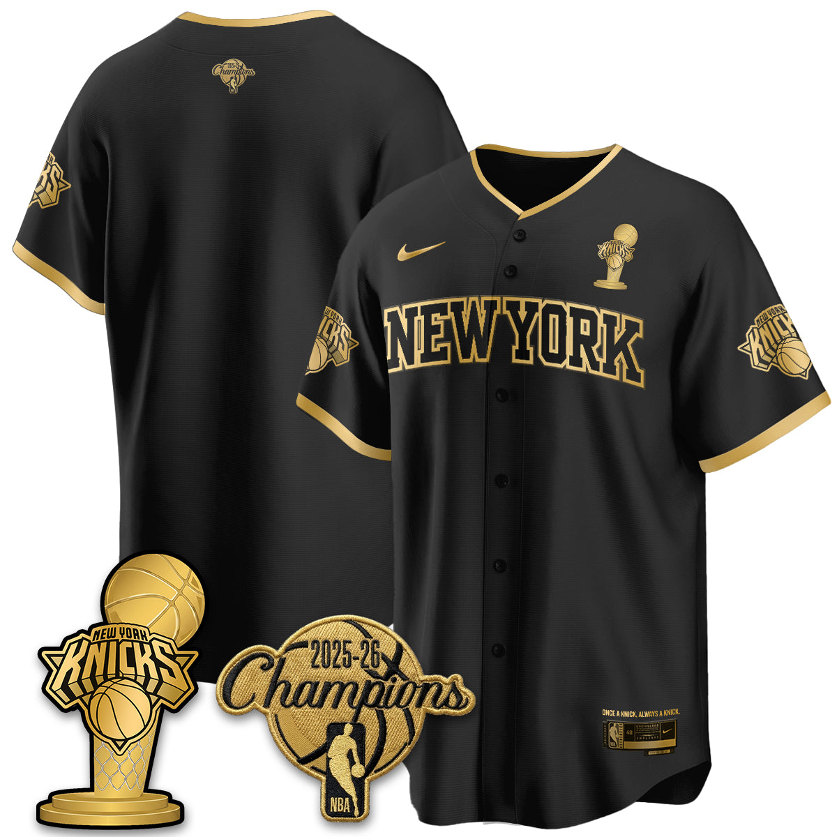 NYK 2026 NBA Champions Vapor Jersey - Stitched2