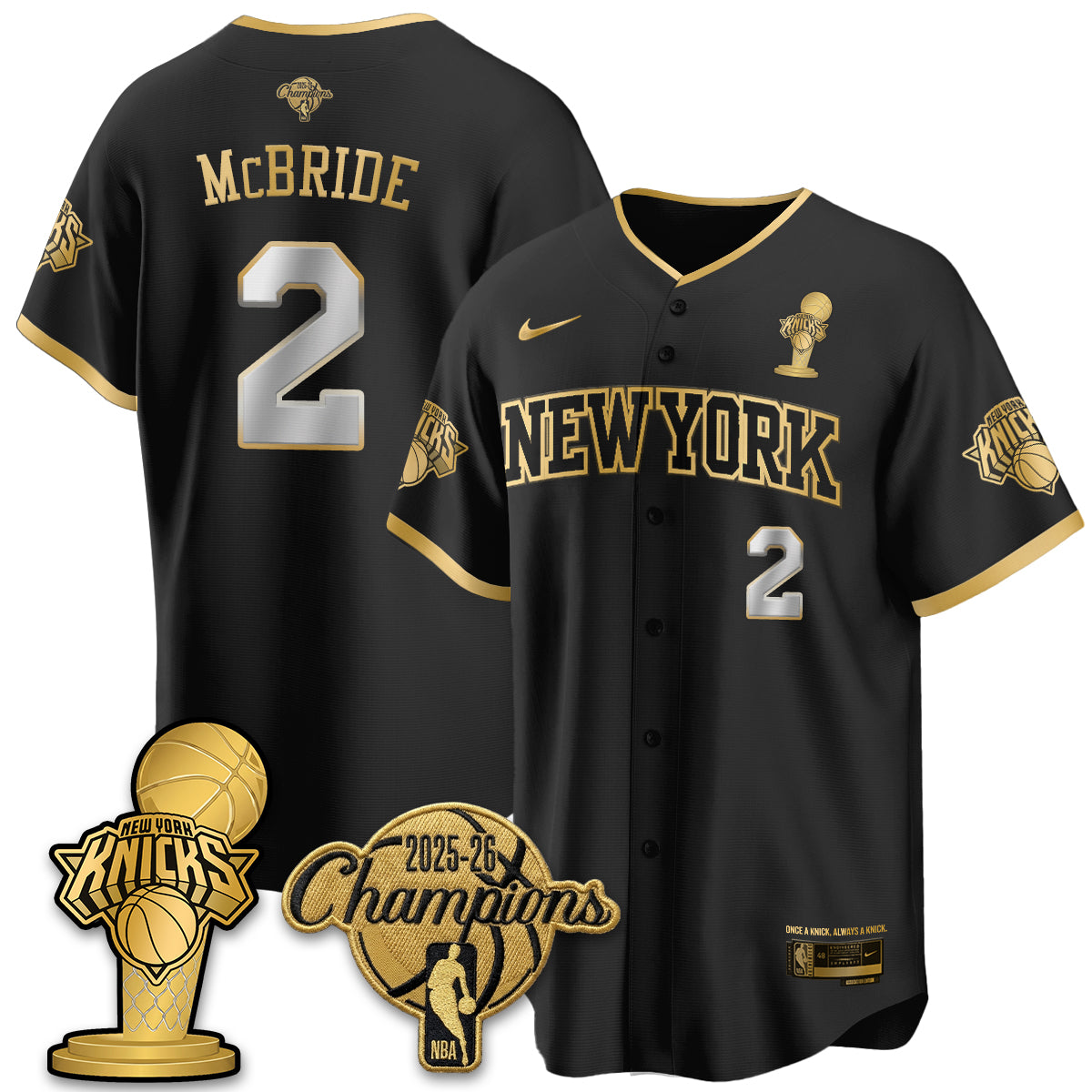 NYK 2026 NBA Champions Vapor Jersey - Stitched2