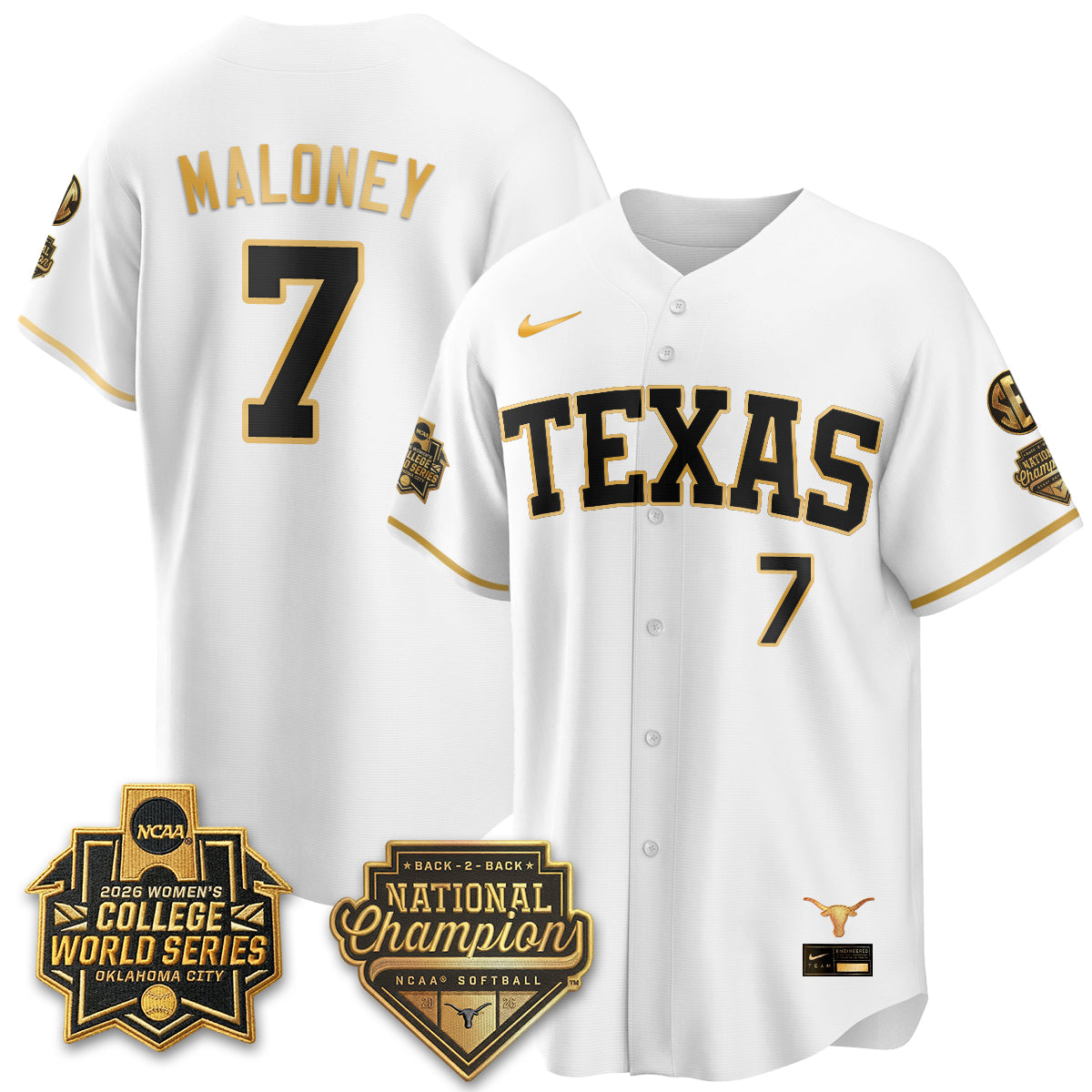 TEX Softball 2026 World Series (WCWS) Vapor Premier Limited Jersey - B2B Champs - All Stitched