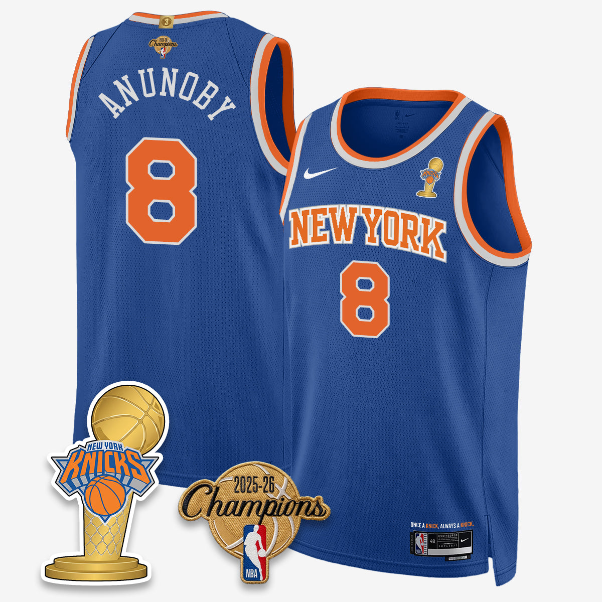 NYK 2026 Basketball Champions Vapor Jersey - Stitched2