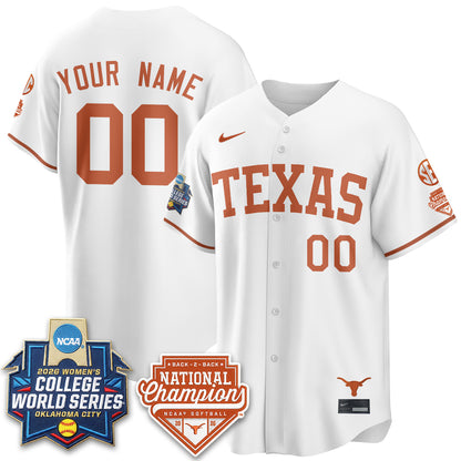 TEX Softball 2026 World Series (WCWS) Vapor Premier Limited Custom Jersey - B2B Champs - All Stitched