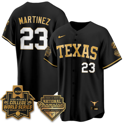 TEX Softball 2026 World Series (WCWS) Vapor Premier Limited Jersey - B2B Champs - All Stitched
