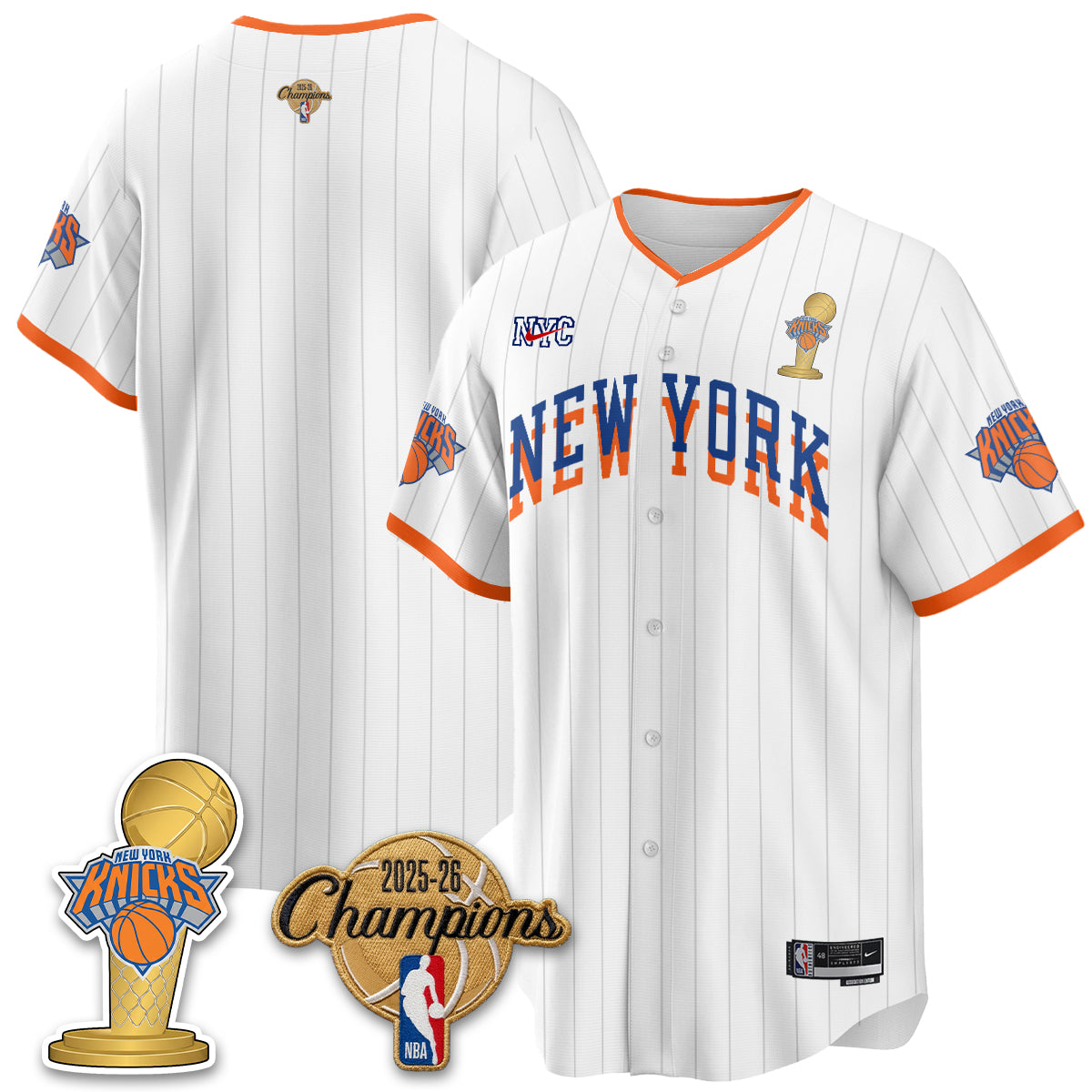 NYK 2026 NBA Champions Vapor Jersey - Stitched2