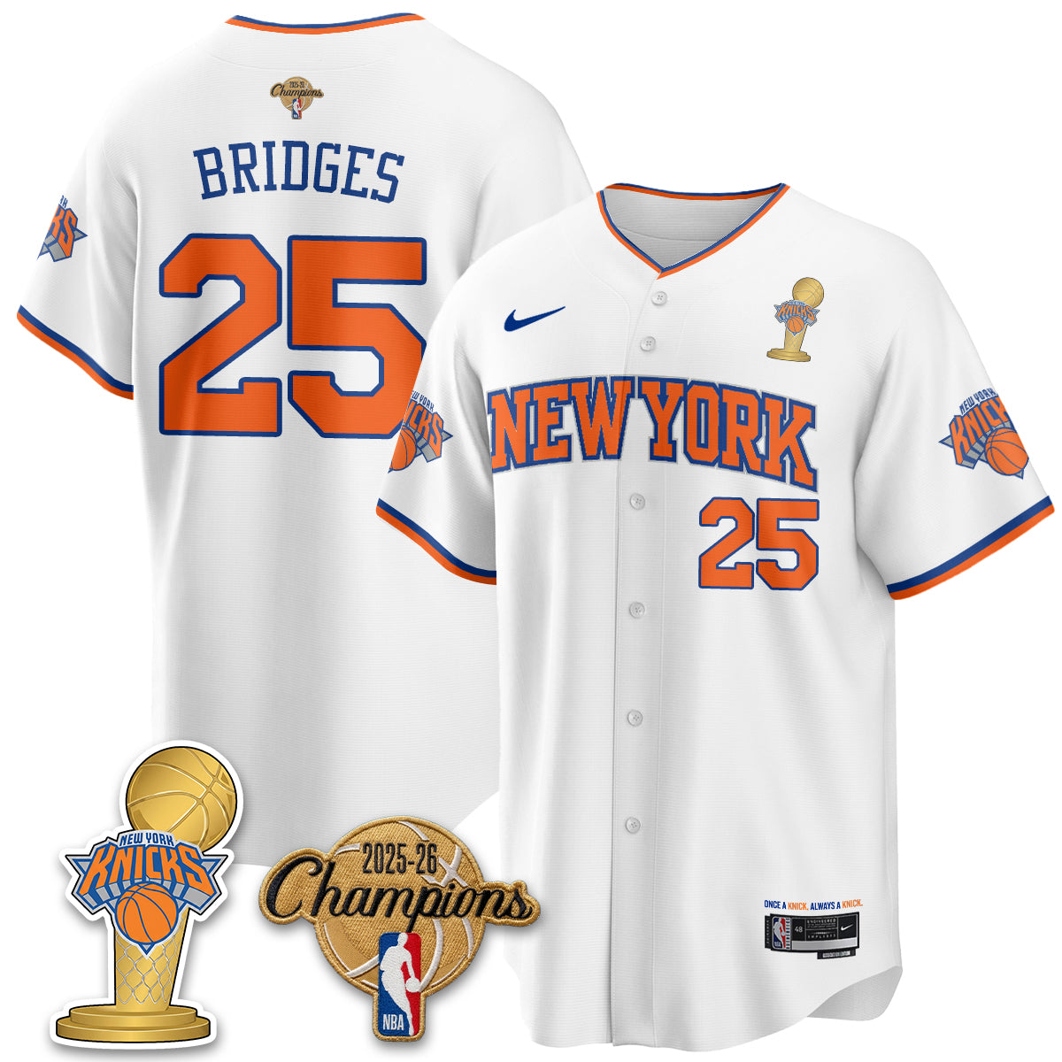 NYK 2026 NBA Champions Vapor Jersey - Stitched2