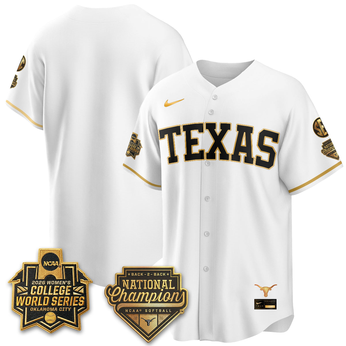 TEX Softball 2026 World Series (WCWS) Vapor Premier Limited Jersey - B2B Champs - All Stitched