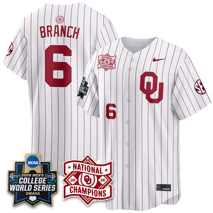 OU 2026 NCAA Baseball College World Series Champions Vapor Jersey - Stitched