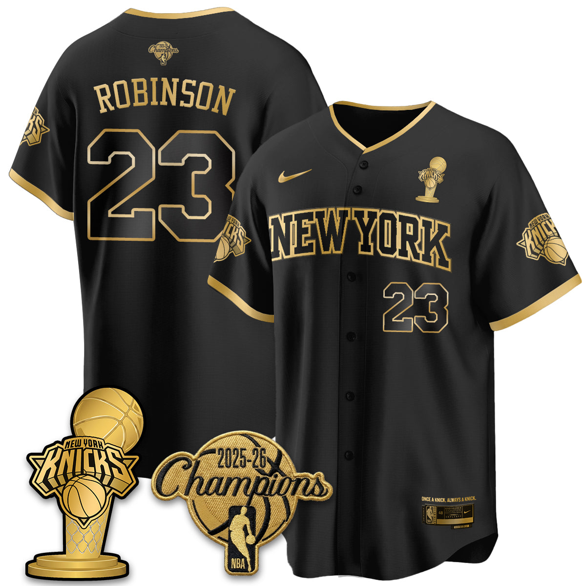 NYK 2026 NBA Champions Vapor Jersey - Stitched2