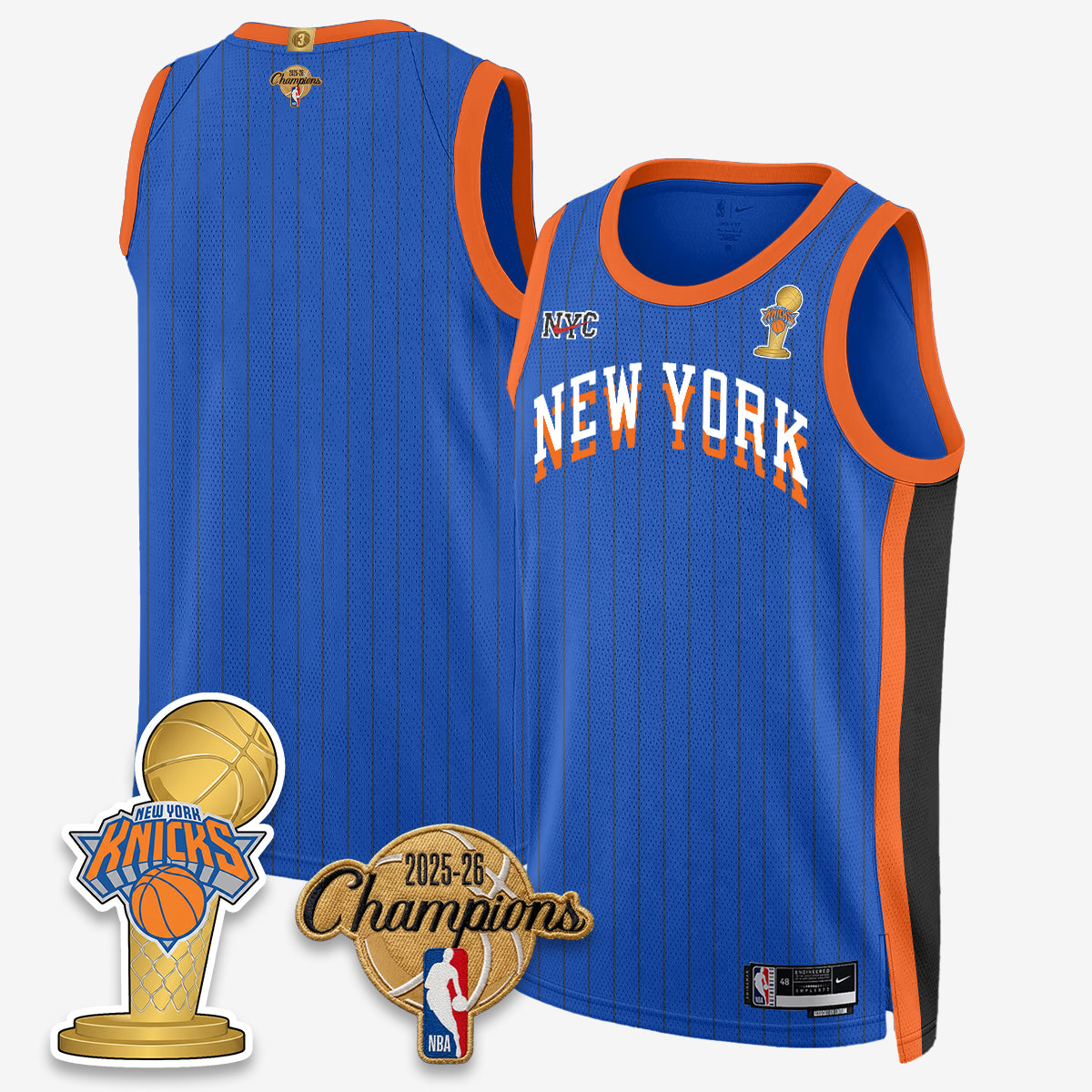 NYK 2026 Basketball Champions Vapor Jersey - Stitched2