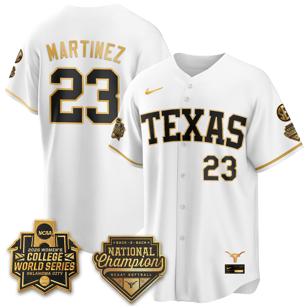 TEX Softball 2026 World Series (WCWS) Vapor Premier Limited Jersey - B2B Champs - All Stitched