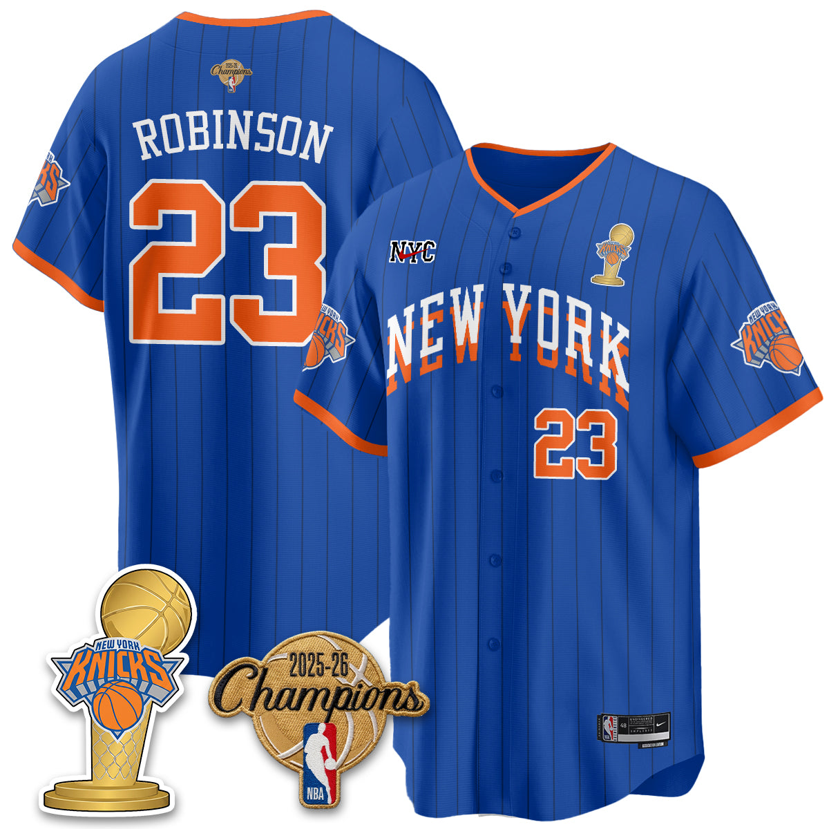 NYK 2026 NBA Champions Vapor Jersey - Stitched2