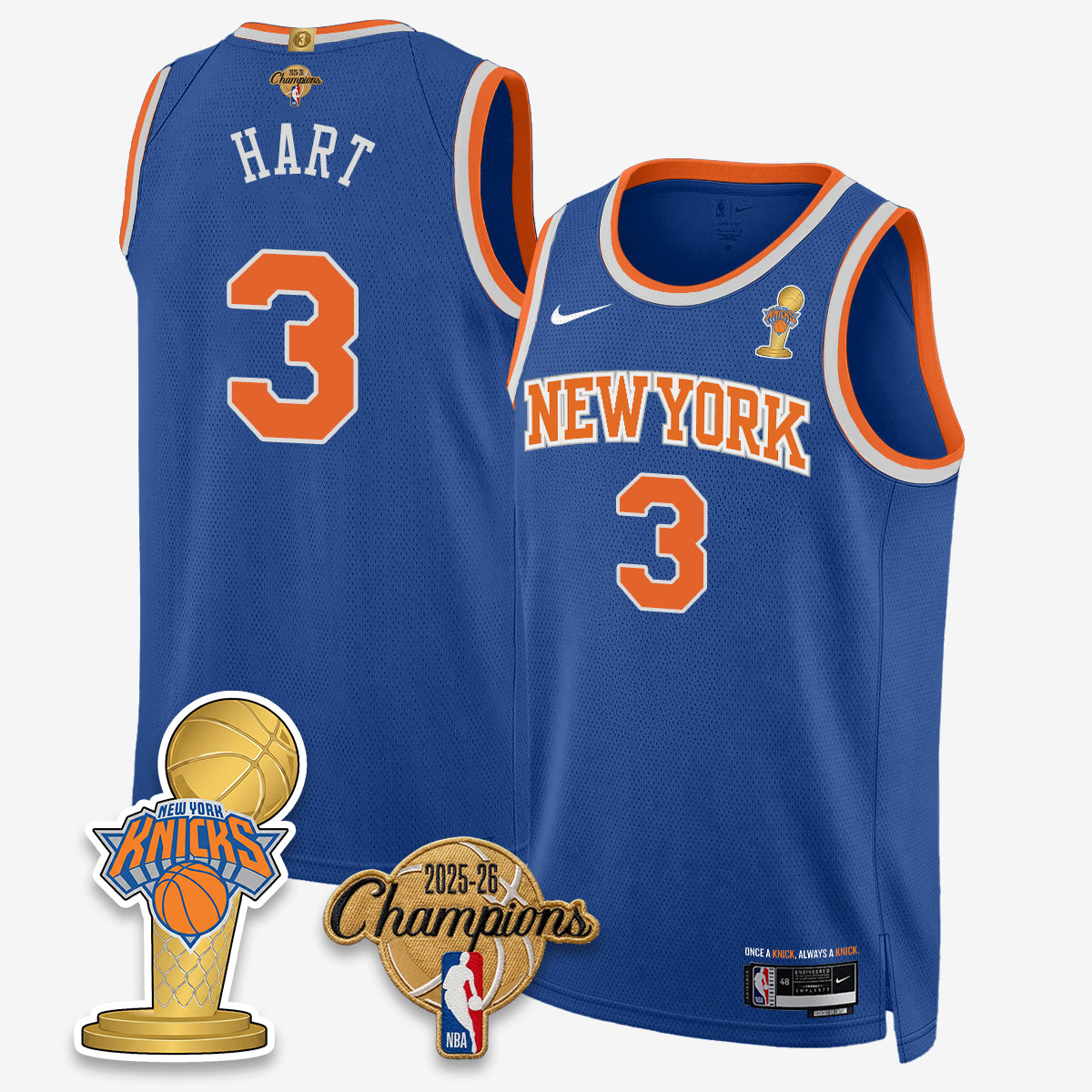 NYK 2026 Basketball Champions Vapor Jersey - Stitched2