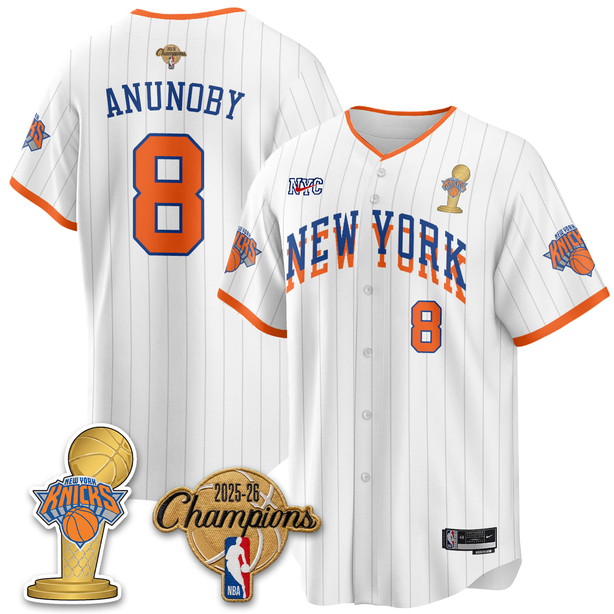 NYK 2026 NBA Champions Vapor Jersey - Stitched2