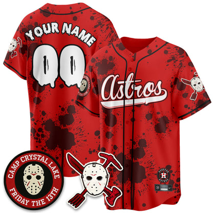 Custom HOU "Friday the 13th" Jersey - All Stitched