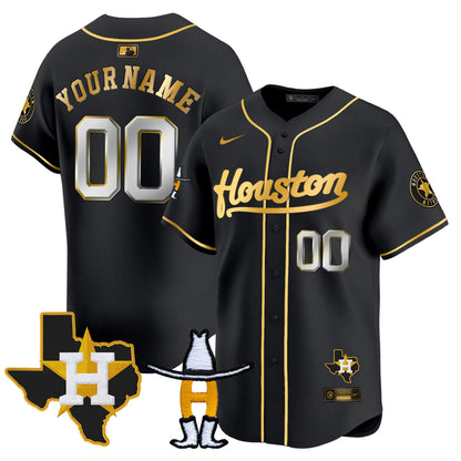 Houston Astros Houston Rodeo Patch Vapor Premier Limited Custom Jersey - All Stitched