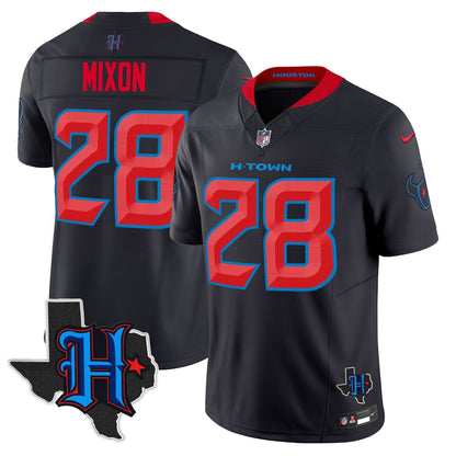 Men's Houston Texans 2024 Texas Patch Vapor Limited Jersey - All Stitched