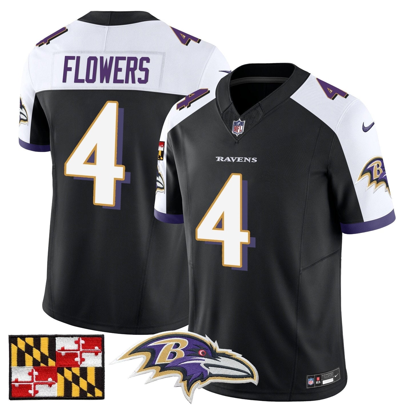 BAL 2024 Maryland Flag Vapor Limited Jersey - All Stitched