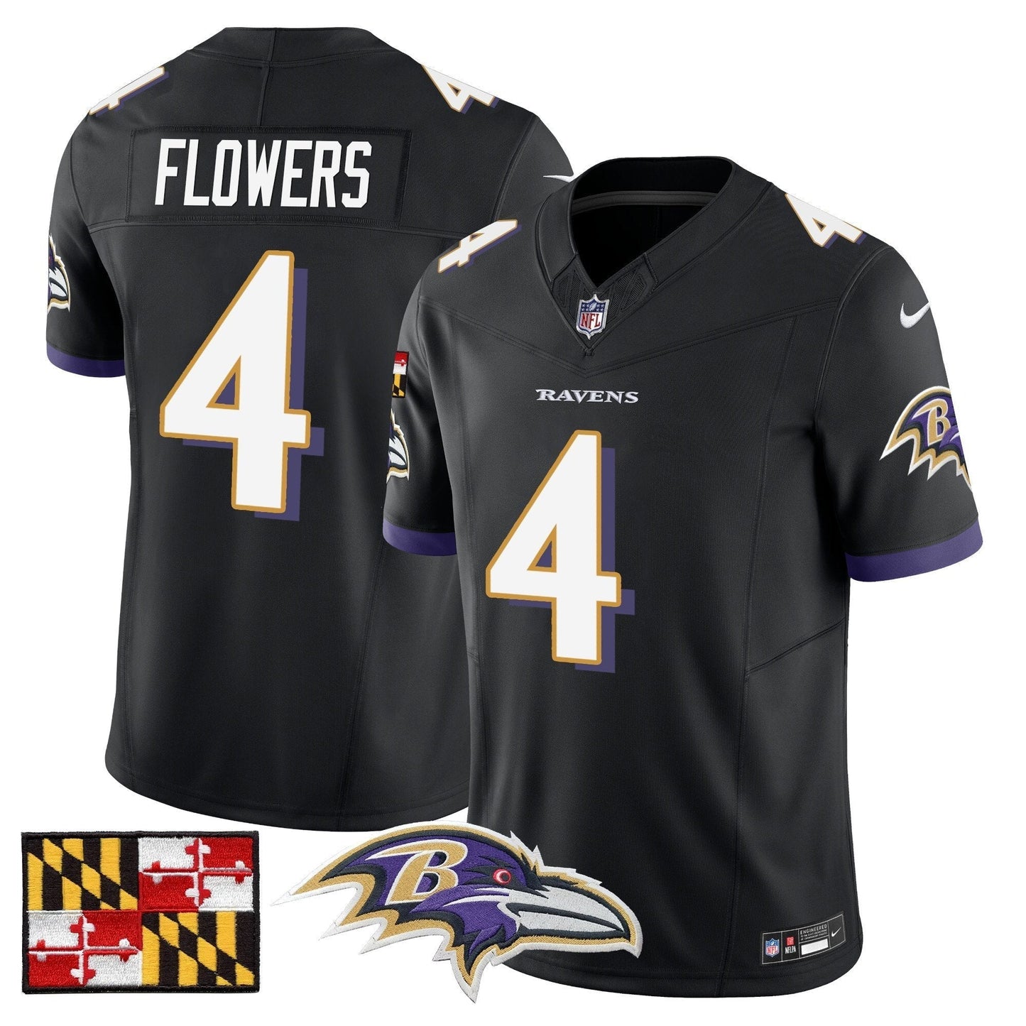 BAL 2024 Maryland Flag Vapor Limited Jersey - All Stitched