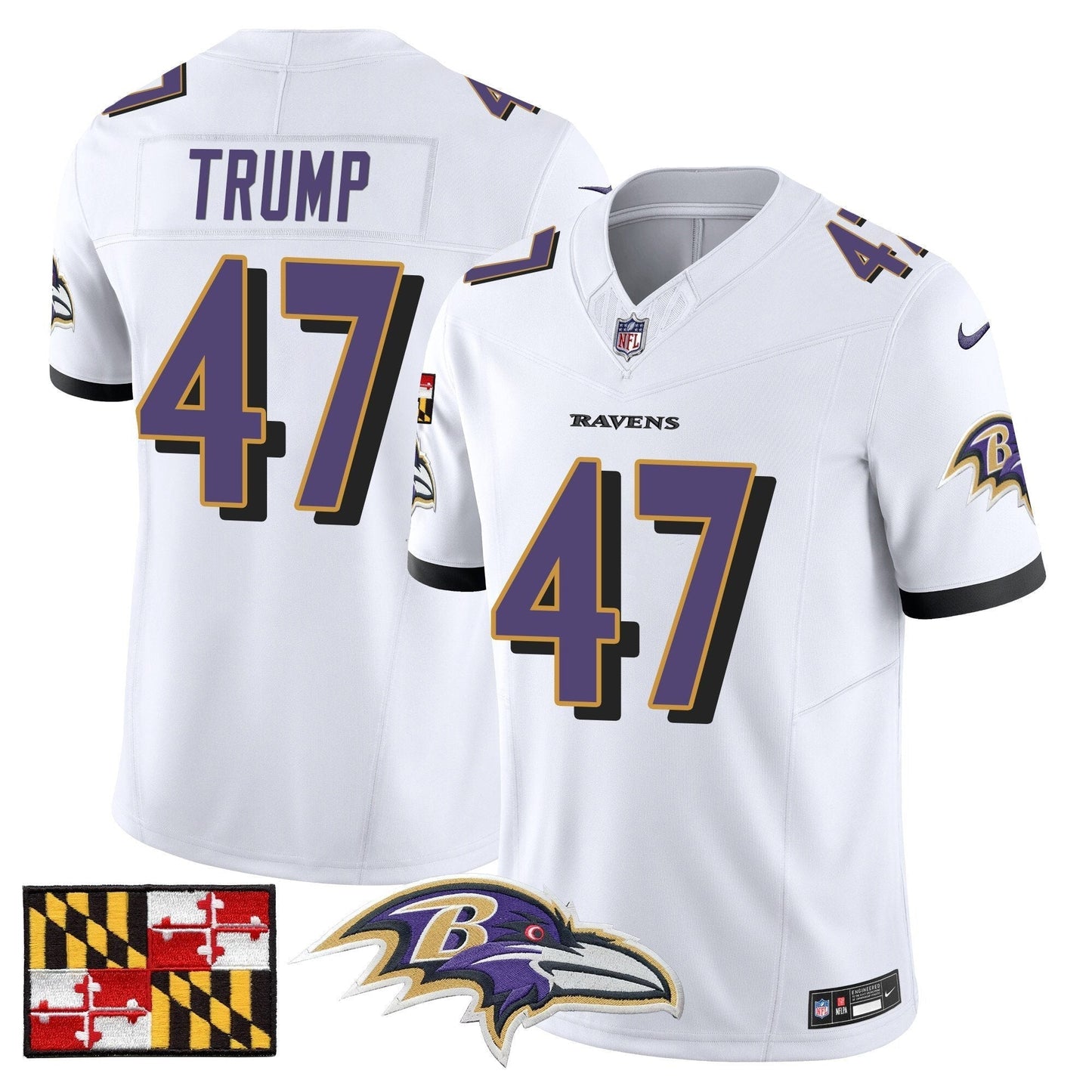 BAL 2024 Maryland Flag Vapor Limited Jersey - All Stitched